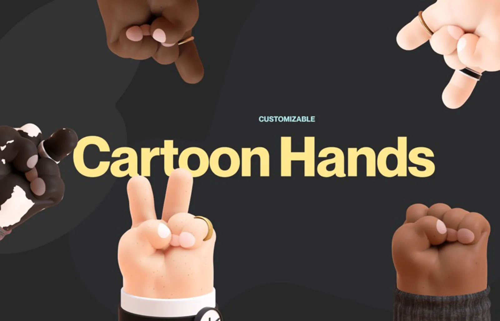 Free 3d Cartoon Hands
